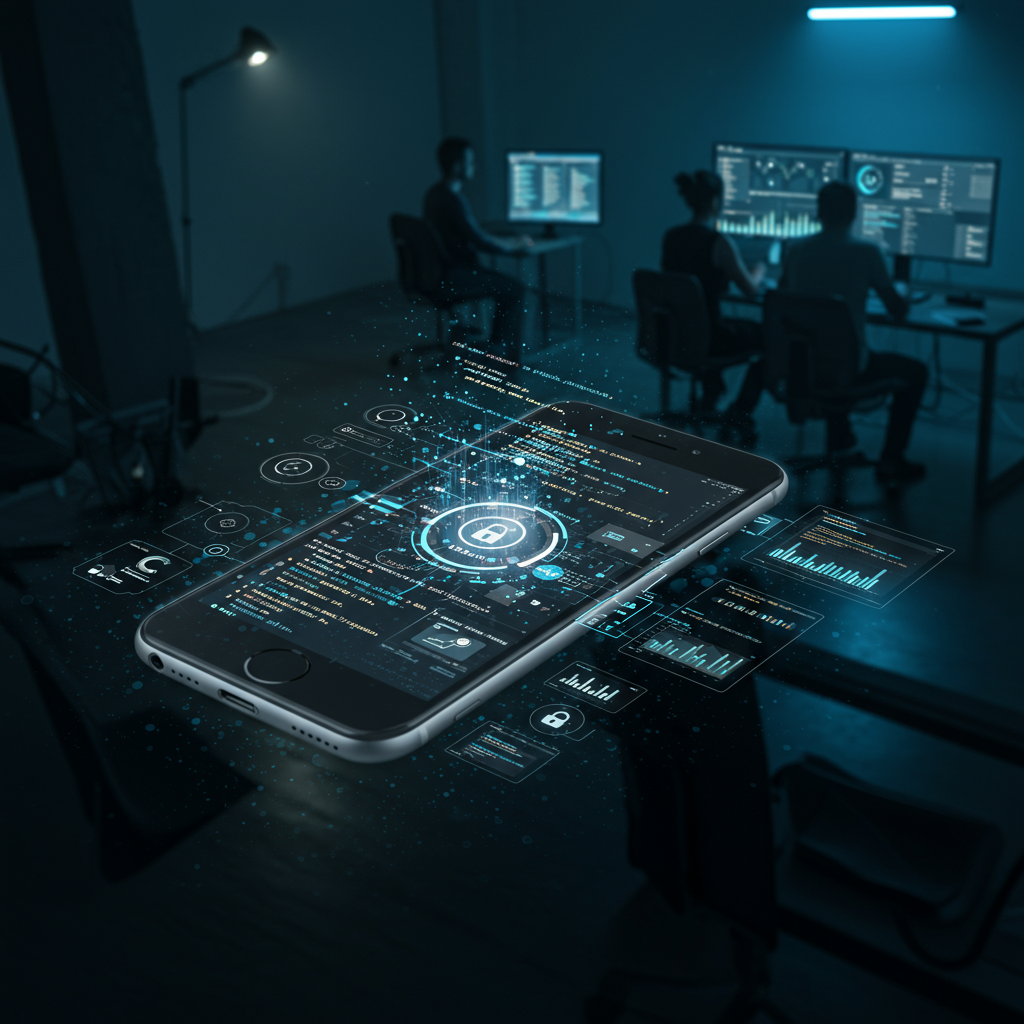 Professional Cybersecurity Team Working
